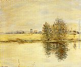 Jean Francois Raffaelli A River Landscape painting